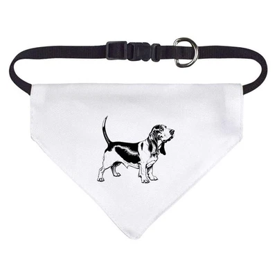 'Basset Hound Trailing Scent' Dog / Cat / Pet Bandana (PD046172) - Image 1 of 4