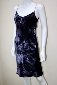 Vintage Ozbek Sage Green Crushed Velvet Devoree Silk Mini Dress Party Sz 8 - Picture 1 of 12