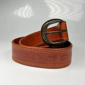 EL CAMPERO Western Style Ledergürtel braun verzierte Lederschnalle Größe 80 cm - Bild 1 von 6