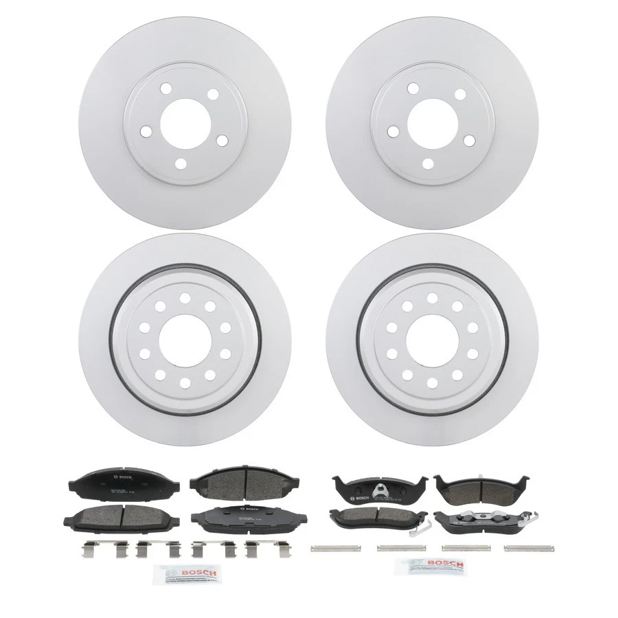 Bosch QuietCast Semi-Metallic Brake Pad and Rotor Kit Kit For 03-11 Lincoln - Image 1 of 4