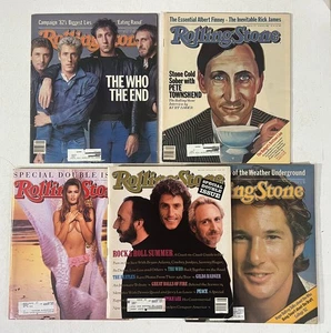 The Who on 5 Rolling Stone Magazines Pete Townshend Roger Daltrey 1982-1994 - Picture 1 of 24
