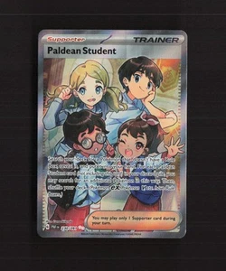 Paldean Student 230/091 Paldean Fates Full Art Ultra Rare Holo Pokemon Card NM - Picture 1 of 10