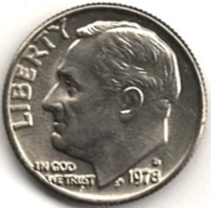1978 D Clad ROOSEVELT DIME in BU CONDITION           stk 90 - Picture 1 of 4