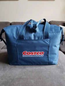 Large Costco Wholesale Tote Cooler Bag Lined Insulated Zip Reusable 26" Blue - Picture 1 of 20