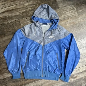 Vintage Nike Jacke Herren M Windbreaker 80s Full Zip Colorblock Kapuze - Bild 1 von 5