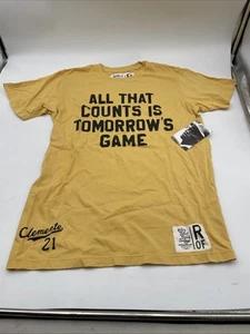 Roots of Fight Roberto Clemente The Great One T Shirt Baseball Retired Size M - Picture 1 of 3