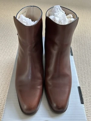 Bally Women’s Lilla Brown Leather Ankle Boots Size EU37.5 - image 1 of 4