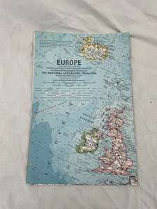 Vintage National Geographic Map Europe June 1962 - Imagen 1 de 2