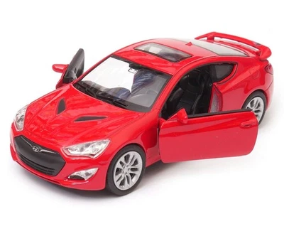 Hyundai Genesis II Coupe Family Car Model Toy Red Diecast 1:34-1:39 Scale Welly - Image 1 of 4