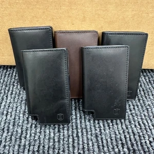 Menge 5 Ekster Leder Parlament Karten Brieftaschen schmal in 4x schwarz, 1x braun - Bild 1 von 13