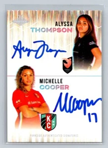 Alyssa Thompson Michelle Cooper 2023 Parkside NWSL Vol 2 Dual Auto On Card /200 - Picture 1 of 3