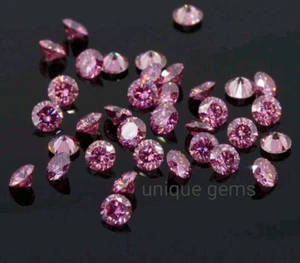 Piedra preciosa suelta de corte redondo de 1 quilate de diamante rosa de lujo VVS1 de 1 quilate 60 piezas - Imagen 1 de 10