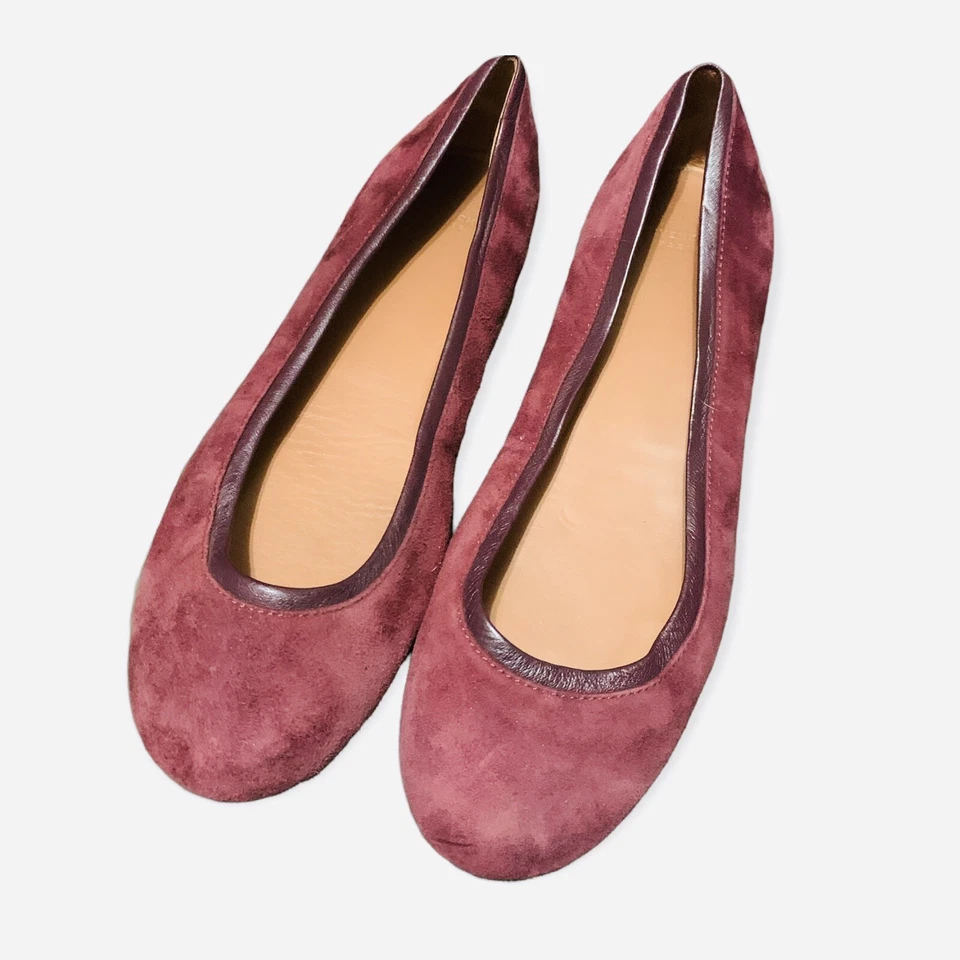 Pisos de ballet de gamuza granate Givenchy talla 39,5 (~9-9,5) Foto 1 de 4