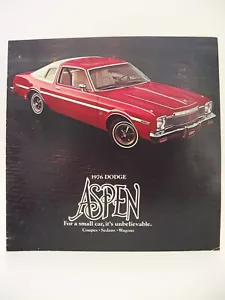 Vintage 1976 Dodge Aspen Coupe Sedans Wagons Car Dealer Sale Brochure Catalog - Picture 1 of 12