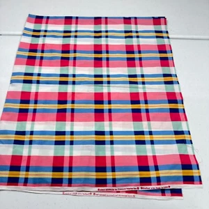 concord fabric blue red plaid tartan joan kessler cotton 38x45 1.23 yards usa - Picture 1 of 8