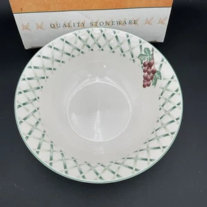 Garden Trellis By Citation Stoneware Large Serving Bowl 2 Qt W/Box. - Picture 1 of 12