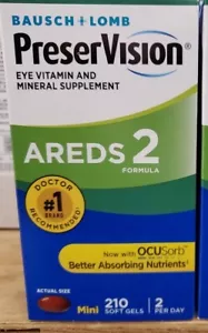 Bausch & Lomb PreserVision Eye Vitamin- AREDS 2 Formula 210 Softgels. - Picture 1 of 4