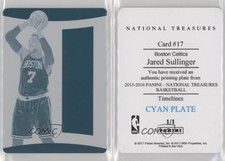 2015 Panini National Treasures Timelines Printing Plate Cyan 1/1 Jared Sullinger