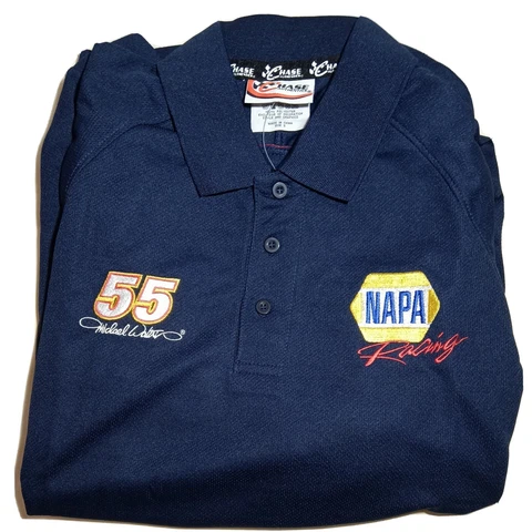 Chase Authentics Polo Shirt Mens Small Blue NAPA Racing NASCAR #55 Waltrip Cover
