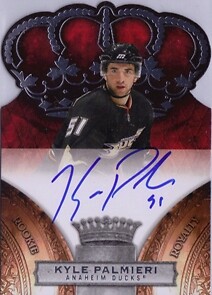 2010-11 Crown Royale Anaheim Ducks Hockey Card #172 Kyle Palmieri Auto Rookie