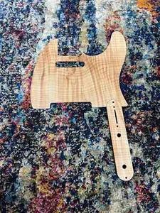 Flame Maple Telecaster Pickguard and Control Plate Matching Set - Picture 1 of 3