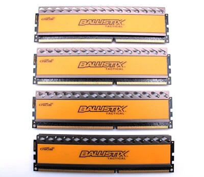 Crucial Ballistix Tactical _16GB (4x4GB) Ram _DDR3-1600_BLT4G3D1608DT1TX0 *USED* - Image 1 of 4
