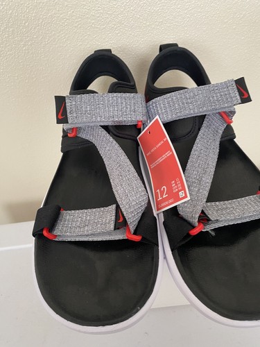 Nike Vista sandalo uomo taglia 12 triplo nero sandali sportivi scarpe cinturino DJ6606 002