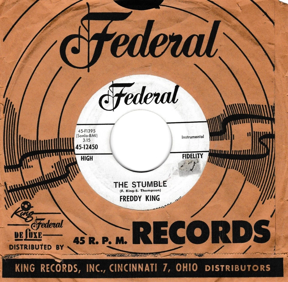 FREDDY KING   TAKIN' CARE OF BUSINESS    1962 WHITE LABEL PROMO FEDERAL BLUES 45 - Image 1 of 1