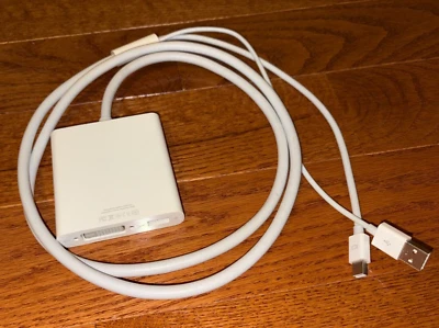 *Genuine OEM* Apple A1306 Mini DisplayPort Dual-Link DVI Adapter Connector Cable - Image 1 of 3