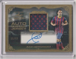2024 LEAF ULTIMATE SOCCER XAVI HERNANDEZ AUTOGRAPH GAME-USED JERSEY SWATCH 34/40 - Imagen 1 de 1