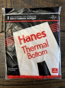 Vintage Hanes Mens Thermal bottom sealed vintage 1994 long underwear Large 38-40 - Picture 1 of 6
