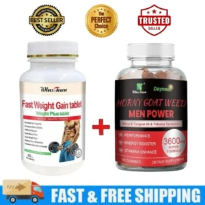 Powerful male muscle growth activation tablets+strength enhancing gummies - Picture 1 of 13