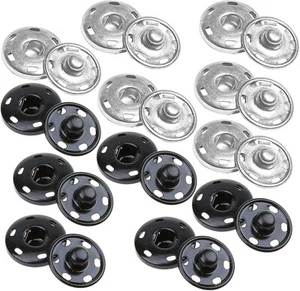 Large Snaps for Sewing Big Sew on Snap Large Buttons 12 Sets Big Metal Snap Fast - Picture 1 of 8