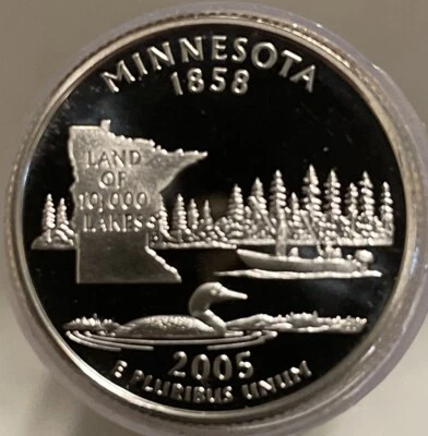 2005 S State Quarter Minnesota Roll Gem Cameo Clad Proof 40 US Coin Proof Sets - Image 1 of 3