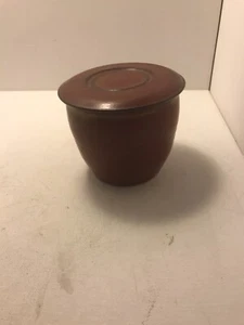 Handmade Pottery Fine Stoneware French Butter Crock Dish signed - Picture 1 of 6