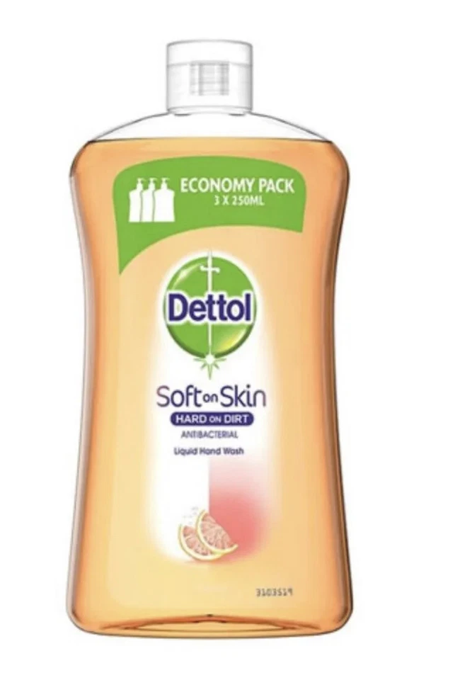 DETTOL SUAVE SOBRE PIEL ANTIBAC LÍQUIDO LAVADO A MANO 750 ml RELLENO DE POMELO Foto 1 de 1