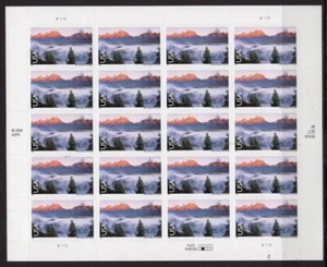 #C147 GRAND TETON National Park Sheet of 20 US 98¢ AIRMAIL Stamps FV$19.60 2009 - Picture 1 of 2