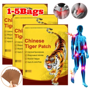 Tiger Patch Chinese Medical Back Heat Pain-Relief Plaster Pad Balm Arthritis UK - Picture 1 of 14