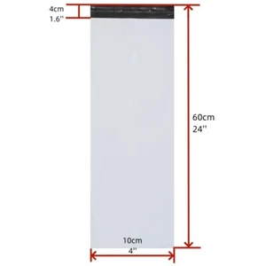100-500 Sacchetti Mailer Bianco Spedizione Buste di Plastica Autosigillanti 4""x24" - Foto 1 di 5