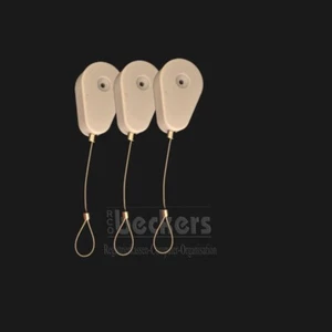 3x Protección antirrobo Aseguramiento de mercancías Enrollador Cable Lazo Blanco - Imagen 1 de 1