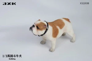 JXK X32203B 1/3 British Bulldog Figurine Miniature Animal Figure Model Doll Toys - Picture 1 of 7