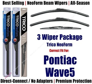 3pk Wipers Front & Rear NeoForm fit 2005-2007 Pontiac Wave5 16220/190/30150 - Picture 1 of 1