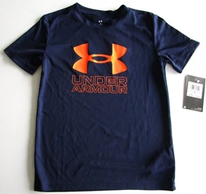 Under Armour Heat Gear Jungen Kurzarmshirt Midnight Navy Jugend 6 & 7 - Neu mit Etikett - Bild 1 von 4