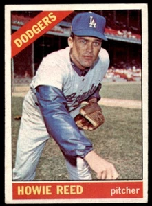 1966 Topps Baseball Card Howie Reed Q Los Angeles Dodgers #387 - Picture 1 of 2