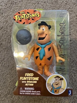 2012 Hanna Barbera The Flintstones 6" Fred with Bowling Action Figure Jazwares - Image 1 of 4