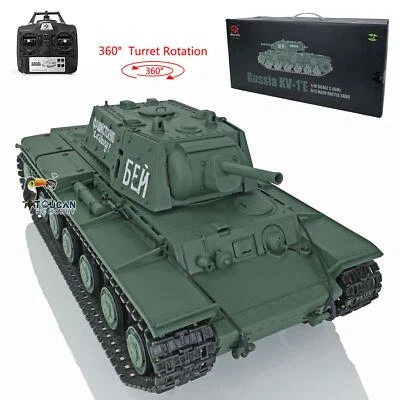 2.4G Henglong 1/16 Plastic Soviet KV-1 RTR RC Tank 3878 360° Turret 7.0 - Image 1 of 4
