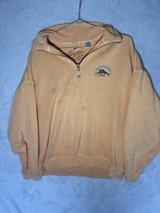 Tommy Bahama 1/4 Zip Relaxed Pullover Orange Size XL (has Stains) - Picture 1 of 4