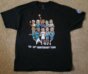 Camiseta Charlotte Hornets XL 30 Aniversario Equipo Luto Muggsy Arroz Curry - Imagen 1 de 4