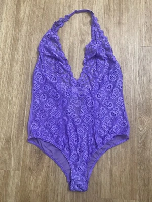 Body de encaje floral violeta La Senza talla XL Foto 1 de 4