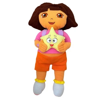 Nickelodeon Dora The Explorer Plush Pillow Backpack Star 24 Inch Nick Jr 2002 - Image 1 of 4